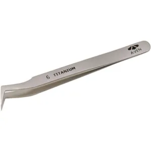 AVEN 18069TT Precision Tweezer Titanium 4-1/2 In | AA8QJQ 19MT14