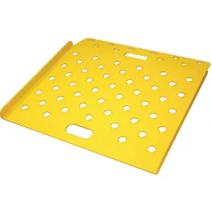 B & P MANUFACTURING CRP3030-SY Curb Ramp, Aluminium, Coated Yellow, 30 x 30 Inch Size, 750 Lbs Capacity | AF7WVX 22RR24