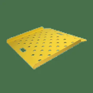 B & P MANUFACTURING CRP2727-SY Curb Ramp, Aluminium, Coated Yellow, 27 x 27 Inch Size, 750 Lbs Capacity | CE8TAE