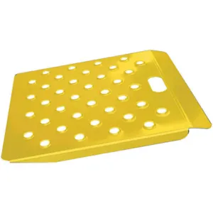 B & P MANUFACTURING CRW2224-SY Curb Ramp, Aluminium, Coated Yellow, 22 x 24 Inch Size, 600 Lbs Capacity | AF7WVY 22RR25