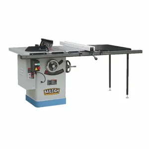 BAILEIGH INDUSTRIAL TS-1040P-50-V2 Table Saw, 220VAC, 15A, 10 Inch Blade Dia, 50 Inch Max. Cut Width RigHeight of Blade | CN9BBV 61HH73