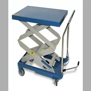 BAILEIGH INDUSTRIAL B-CARTX2 Manual Mobile Scissor-Lift Table, 660 lb Load Capacity | CN9BCB 31XU06