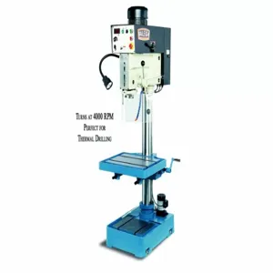 BAILEIGH INDUSTRIAL DP-1250VS-HS Floor Drill Press, Belt, Variable, 85 RPM 4000 RPM, 230 VAC /SinglePhase | CN9AVQ 31XU88