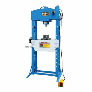 BAILEIGH INDUSTRIAL HSP-75A Hydraulic Press, Air Pump, H-Frame Frame, 75 ton Frame Capacity, 9.8 Inch Size Stroke | CN9AWP 31XV14