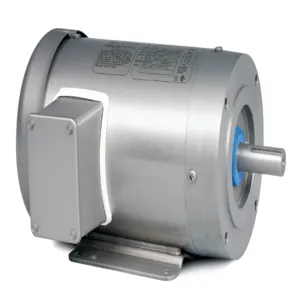 BALDOR MOTOR CESSWDM3550 Washdown Motor, 3600 RPM, 60 Hz, 1.5 hp, 3 Phase, TENV, 56C Frame, Stainless Steel | AJ6PXN