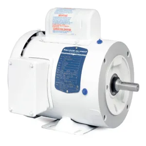 BALDOR MOTOR CWDL3513 White Washdown Motor, 3600 RPM, 1.5 hp, 1 Phase, TEFC, 56C Frame | AJ6QNN