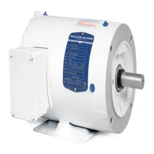 BALDOR MOTOR CWDM3542 White Washdown Motor, 1800 RPM, 0.75 hp, 3 Phase, TENV, 56C Frame | AJ6QNY