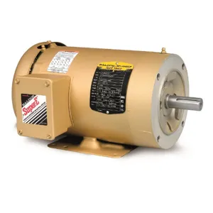 BALDOR MOTOR CEM3546-8 Three Phase Enclosed Motor, 200V, 1800 RPM, 60 Hz, 1 hp, TEFC, 56C Frame | AJ6PMY