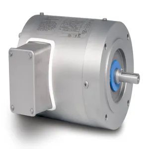 BALDOR MOTOR VSSWDM3534 Washdown Motor, 1800 RPM, 60 Hz, 0.33 hp, 3 Phase, TENV, 56C Frame, Stainless Steel | AJ6ZJT