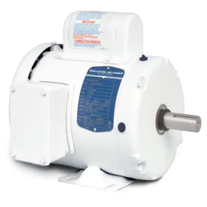 BALDOR MOTOR WDL3507 White Washdown Motor, 115/230V, 1800 RPM, 0.75 hp, 1 Phase, TEFC, 56 Frame | AJ6ZLD