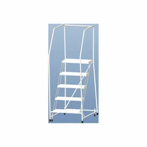 BALLYMORE A5SH30 RIBBD Rolling Ladder, 47 1/2 Inch Platform Height, 10 Inch Platform Depth | CN9BYZ 9GRD8