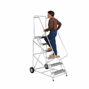 BALLYMORE ALWB-7R Wheelbarrow Ladder, 70 Inch Size Platform Height, 14 Inch Size Platform Dp | CN9DBA 9GUC8