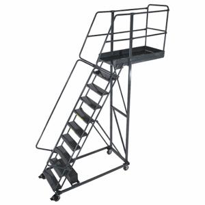 BALLYMORE CL-10-35 Cantilever Rolling Ladder, 10 Steps, 100 Inch Platform Height, 24 Inch Platform Width | CN9BHR 31MD79