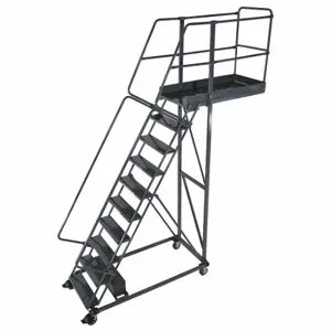 BALLYMORE CL-10-28 Cantilever Rolling Ladder, 10 Steps, 100 Inch Platform Height, 24 Inch Platform Width | CN9BHT 31MD78