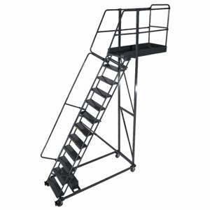 BALLYMORE CL-12-35 Cantilever Rolling Ladder, 12 Steps, 120 Inch Platform Height, 24 Inch Platform Width | CN9BHZ 31MD87