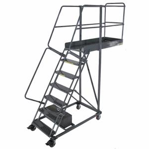 BALLYMORE CL-7-28 Cantilever Rolling Ladder, 7 Steps, 70 Inch Platform Height, 24 Inch Platform Width | CN9BJV 31ME07