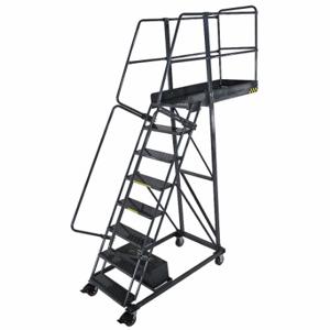 BALLYMORE CL-8-28 Cantilever Rolling Ladder, 8 Steps, 80 Inch Platform Height, 24 Inch Platform Width | CN9BKA 31ME11
