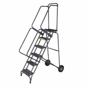 BALLYMORE FAWL-12-P Folding Rolling Ladder, 120 Inch Platform Height, 14 Inch Platform Depth | CN9BKM 8E497