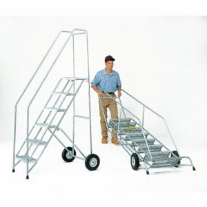 BALLYMORE FAWL-9-P Folding Rolling Ladder, 90 Inch Platform Height, 14 Inch Platform Depth | CN9BKT 8E783