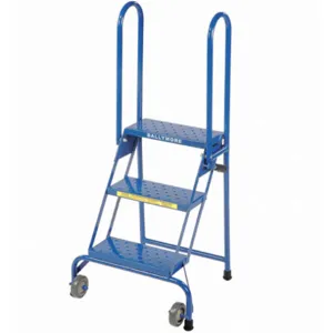 BALLYMORE LS3247 Folding Rolling Ladder Steel 30 Inch Height | AC9VNE 3KNK8