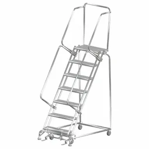 BALLYMORE SS073214G Lockstep Rolling Ladder, Steel, 70 Inch Height | CN9BPW 41LE34