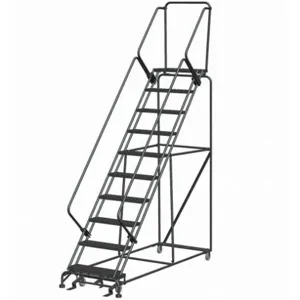 BALLYMORE SW1032P Safety Rolling Ladder Steel 100 Inch Height | AF4XNK 9NVR3