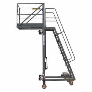 BALLYMORE TT11-15 Cantilever Rolling Ladder, 11 Steps, 136-188 Inch Platform Height, 24 Inch Platform Wd | CN9BHX 55NR33