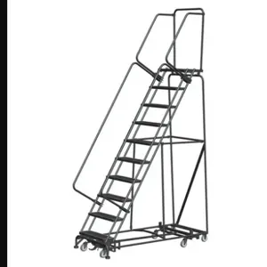 BALLYMORE WA-AD-103214R Lockstep Rolling Ladder, Steel, 100 Inch Height | CN9CUV 41LH16