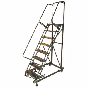 BALLYMORE WA-ML083214P Rolling Ladder, 80 Inch Platform Height, 14 Inch Platform Depth, 24 Inch Platform Width | CN9CUL 41LH41