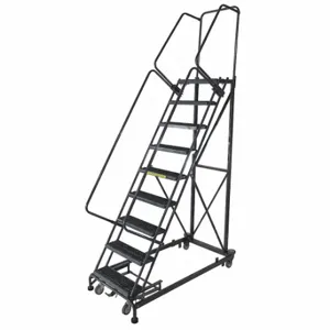 BALLYMORE WA-ML093214G Rolling Ladder, 90 Inch Platform Height, 14 Inch Platform Depth, 24 Inch Platform Width | CN9CDY 41LH42