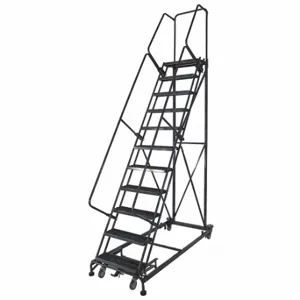 BALLYMORE WA-ML103214P Rolling Ladder, 100 Inch Platform Height, 14 Inch Platform Depth, 24 Inch Platform Width | CN9BTK 41LH45