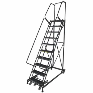 BALLYMORE WA-ML113214G Rolling Ladder, 110 Inch Platform Height, 14 Inch Platform Depth, 24 Inch Platform Width | CN9BUL 41LH46