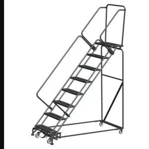 BALLYMORE WA-SW-083214R Lockstep Rolling Ladder, Steel, 80 Inch Height | CN9BQK 41LJ03