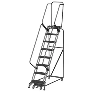 BALLYMORE WA082414G Lockstep Rolling Ladder, Steel, 80 Inch Height | CN9BQP 41LF54