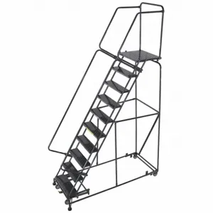 BALLYMORE WA103221XSU Rolling Ladder, 100 Inch Platform Height, 21 Inch Platform Depth, 24 Inch Platform Width | CN9BTQ 41LG14