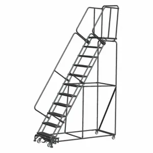 BALLYMORE WA113214GSU Rolling Ladder, 110 Inch Platform Height, 14 Inch Platform Depth, 24 Inch Platform Width | CN9BUX 41LG24