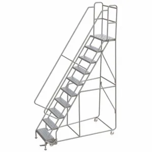 BALLYMORE WLAR110246 Rolling Ladder, 100 Inch Platform Height, 14 Inch Platform Depth, 24 Inch Platform Width | CN9BTL 799ZJ9