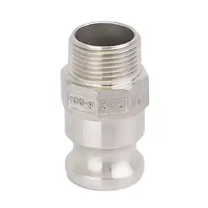 BANJO FITTINGS 100FSS Male Adapter, Male Thread, Thread Size 1 Inch, Stainless Steel | BW9LHZ