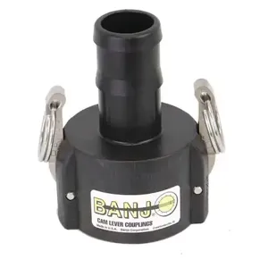 BANJO FITTINGS 200150C Coupling, FNPT x Slip, Schedule 80, Polypropylene, 225 PSI | BW8WVA 34K402