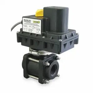 BANJO FITTINGS EV07524 Electric Actuated Ball Valve, 3 wire, 24V, 3/4 Inch Size | AC8XFH 3ELX8