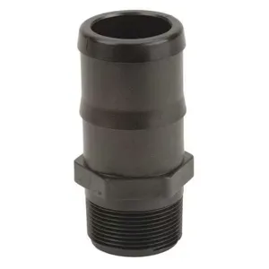 BANJO FITTINGS HB150-200 Poly Straight Hose Barb, 1-1/2 Inch Mpt X 2 Inch Size | AC8TYC 3DTV5