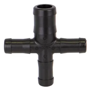 BANJO FITTINGS HBC050075 Poly Hose Barb Cross, 1/2 X 3/4 Inch Size | BW8UQZ