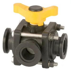 BANJO FITTINGS MV100SL Manifold Ball Valve, Side Load, 1 Inch, 3-Way | BW9HAH