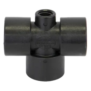 BANJO FITTINGS TEG075 Poly Pipe Tee, 3/4 Inch Size, 1/4 Inch Female Thread | BW8WLT