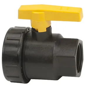 BANJO FITTINGS UV150FP Single Union Ball Valve, 1-1/2 Inch, Polypropylene | BW9DCD