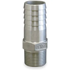 BANJO FITTINGS HB050-058SS Hose Barb, 316 Stainless Steel, 1/2 Inch Mpt X 5/8 Inch Size | AC8TWM 3DTP4