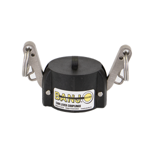 BANJO FITTINGS L150CAP Locking Dust Cap Adapter, 1-1/2 Inch, Polypropylene | BW9AZA