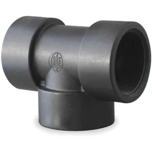 BANJO FITTINGS TEE150 Tee 1 1/2 Inch Fpt Polypropylene 150 Psi Black | AB2KJD 1MKH3