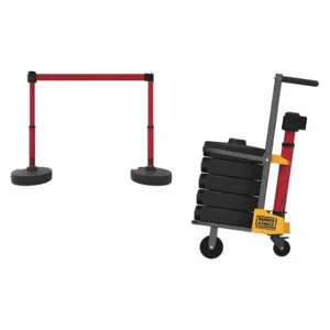 BANNER STAKES PL4000-R Plus Barricade System, Red, Red, Black | CN9DJF 53XV72