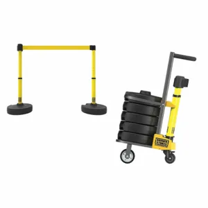 BANNER STAKES PL4000-Y Plus Barricade System, Yellow, Yellow, Black | CN9DJV 53XV71